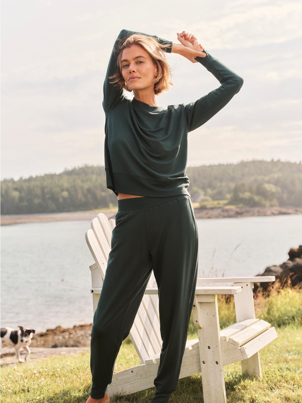 Lake Pajamas Relax Jogger Set in French Blue